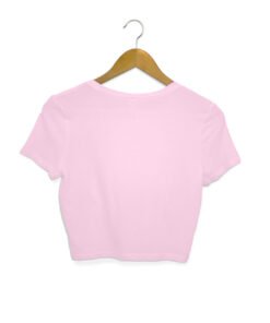 Alternative view of Solid Plain Light Pink Crop Top for Women