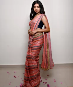 Multi-Colour Striped Saree