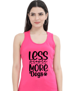 Alternative view of Less People More Dogs Printed Tank Tops for Women