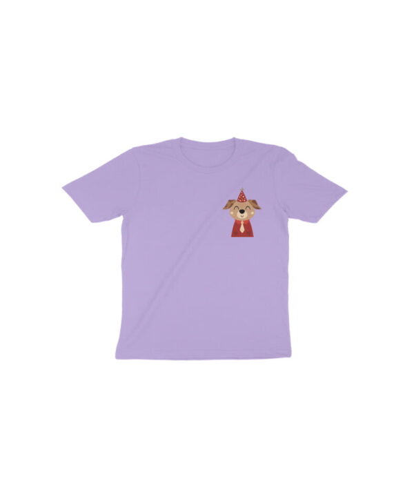 Cute Dog Printed Round Neck T-shirt for Toddlers