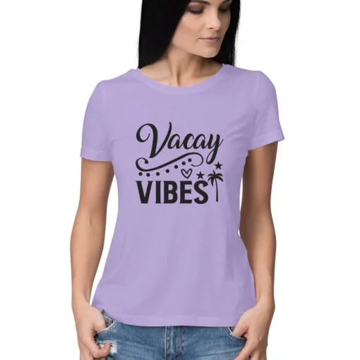 Vacay Vibes Printed Round Neck T-Shirt for Women