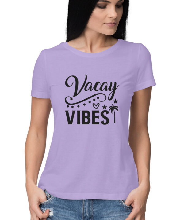 Vacay Vibes Printed Round Neck T-Shirt for Women