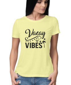 Alternative view of Vacay Vibes Printed Round Neck T-Shirt for Women