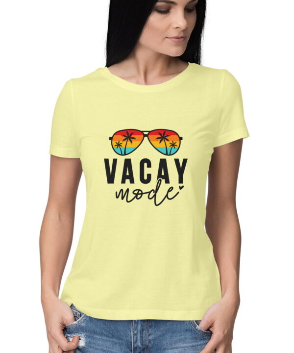 Vacay Mode Women Printed Round Neck T-shirt